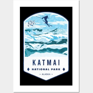 Ski Katmai National Park Alaska Posters and Art